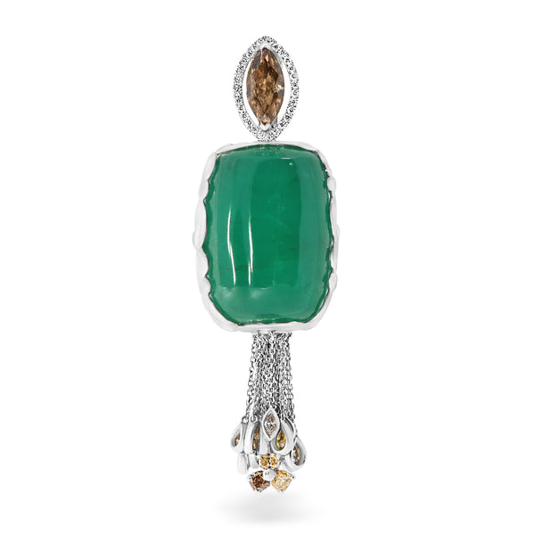 GRS Certified 47 carats natural emerald pendant