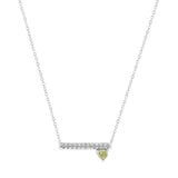 White Gold Unity Bar Necklace