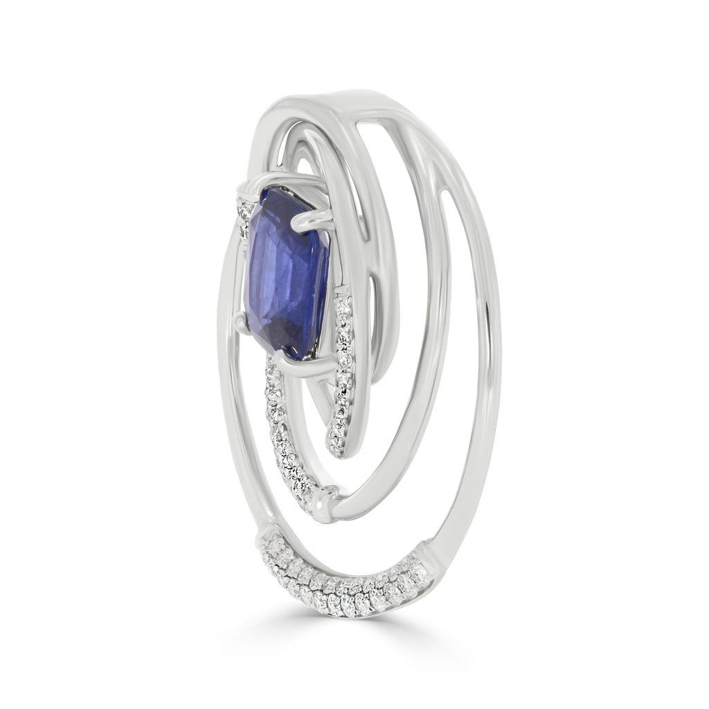 Orbit Blue Sapphire Pendant