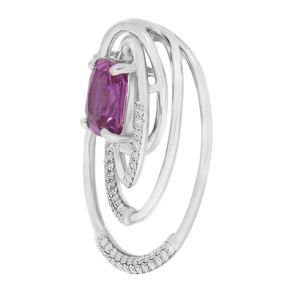 Orbit Pink Sapphire Pendant