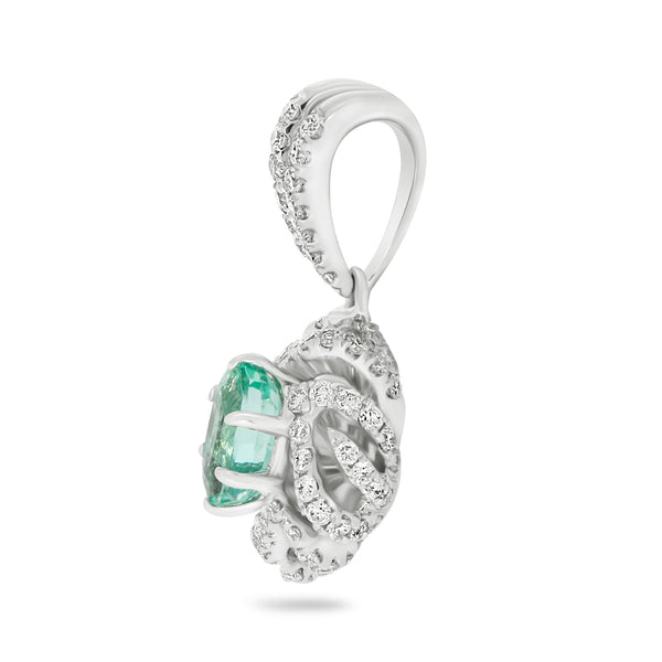 Clasp Emerald Pendant