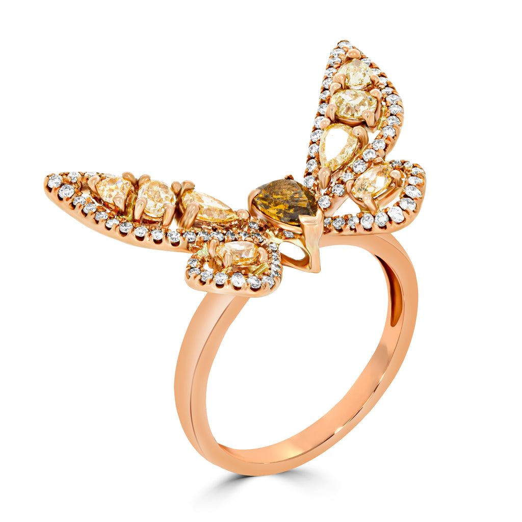 Butterfly Ring Rose Gold