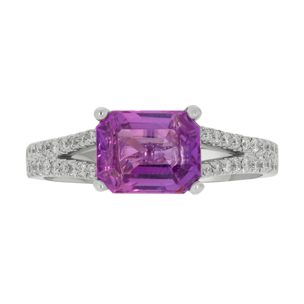 Split Purple Sapphire Ring