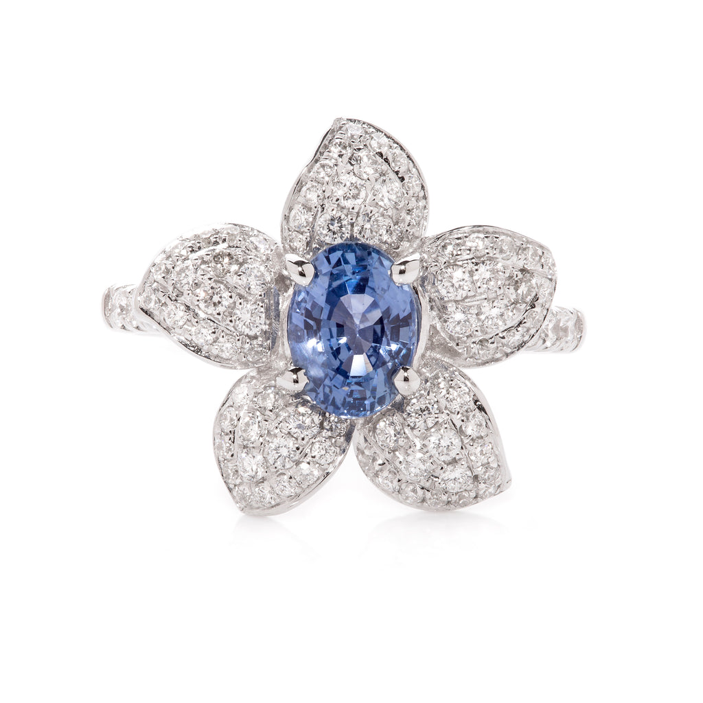 Lotus Sapphire Ring