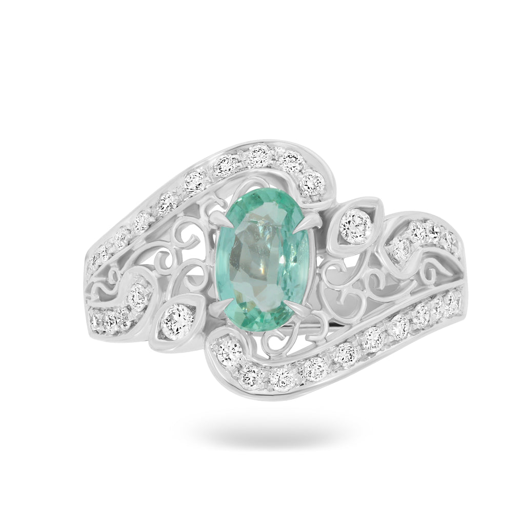 Emerald Ring - White Gold