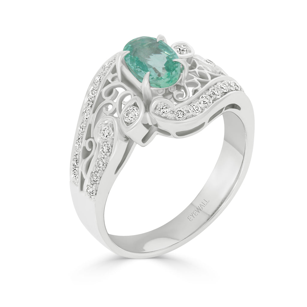 Emerald Ring - White Gold